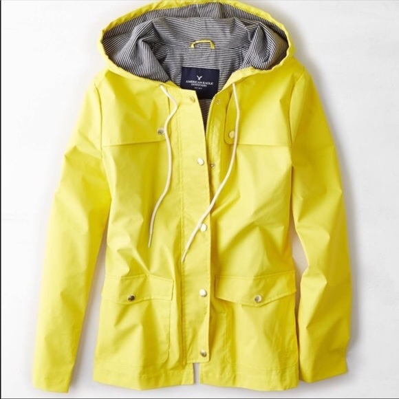 American Eagle Yellow Raincoat Jacket 